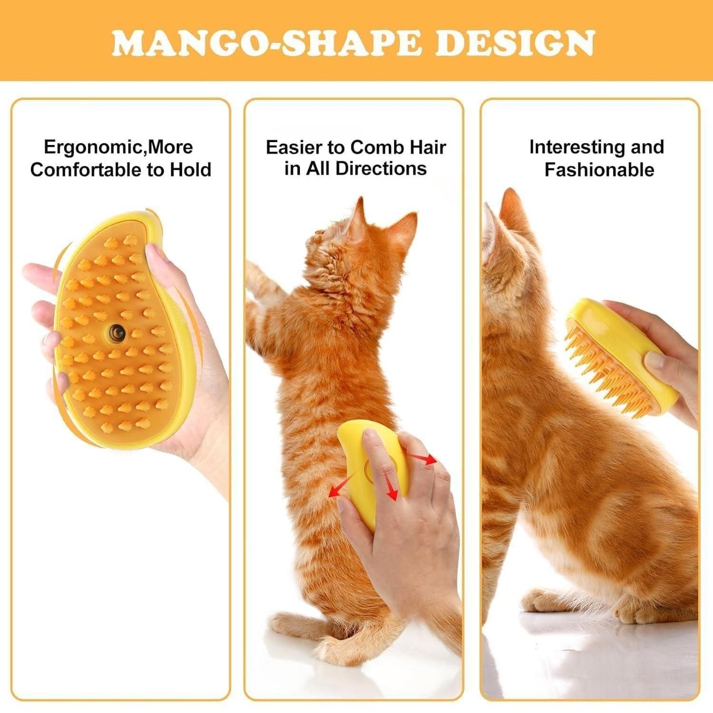 3-in-1 Steamy Cat Brush & Cleaner | Steam Grooming & Hair Removal Tool